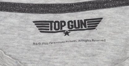 F&F Men's Grey Top Gun T-Shirt XL Movie Graphic