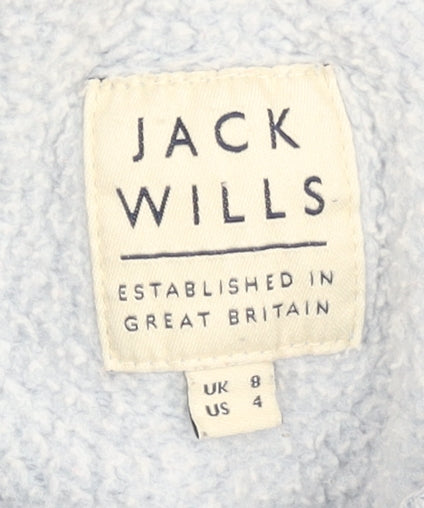 Womens UK Size 8 Jack Wills Blue Full Zip Hoodie