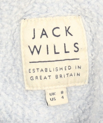 Womens UK Size 8 Jack Wills Blue Full Zip Hoodie