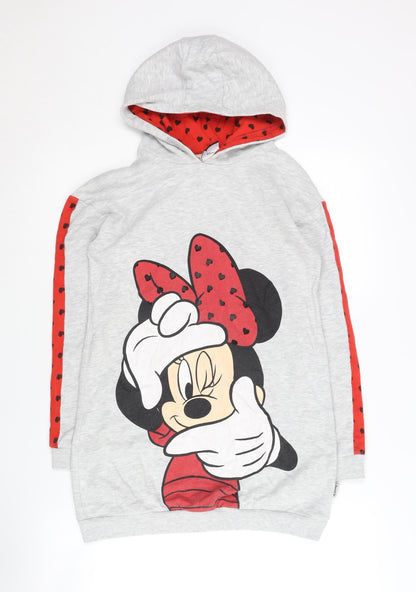 Grey and Red Minnie Mouse Hoodie for Girls by George