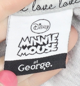 Grey and Red Minnie Mouse Hoodie for Girls by George