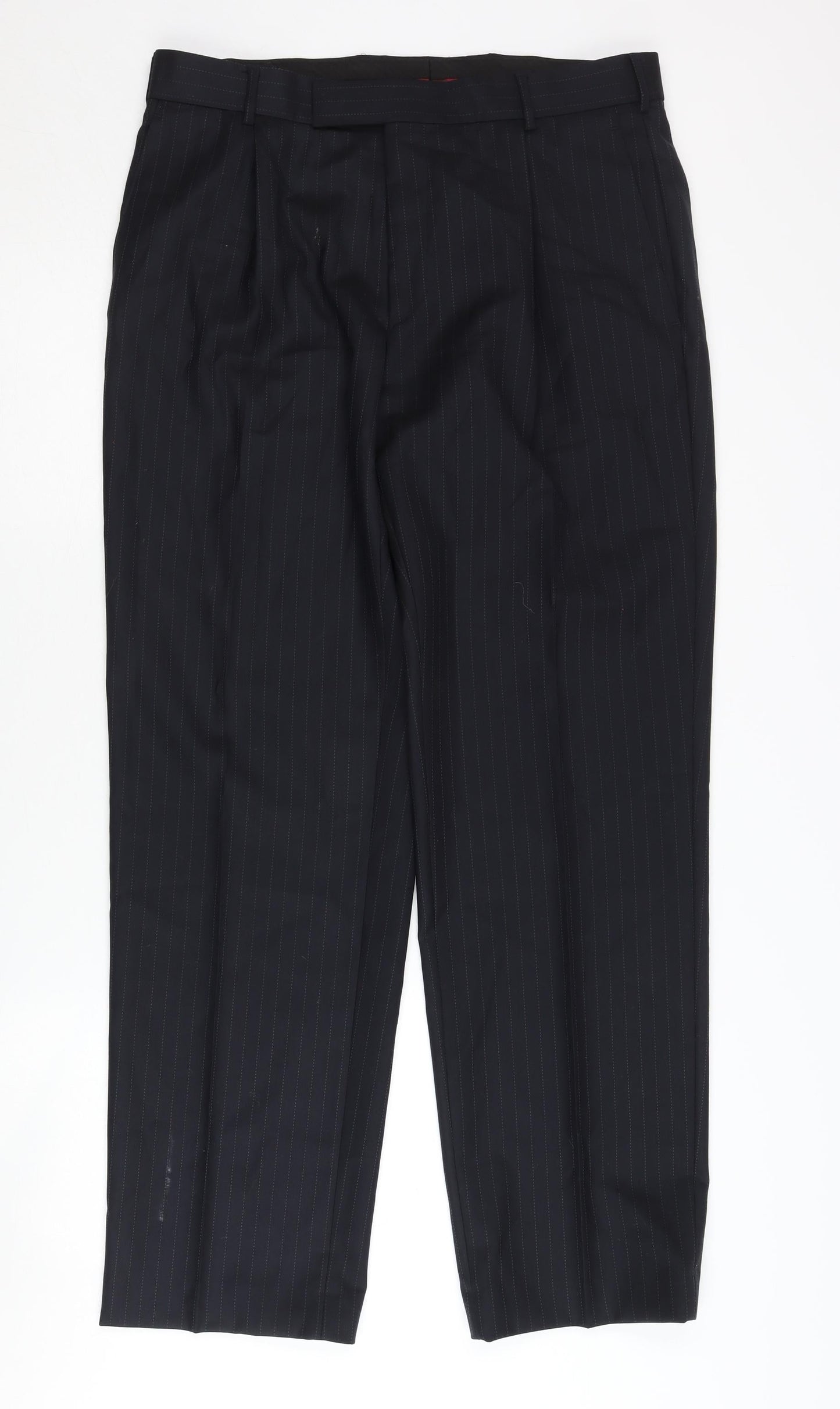 Next Men's Black Wool Trousers, 34, Formal Wear