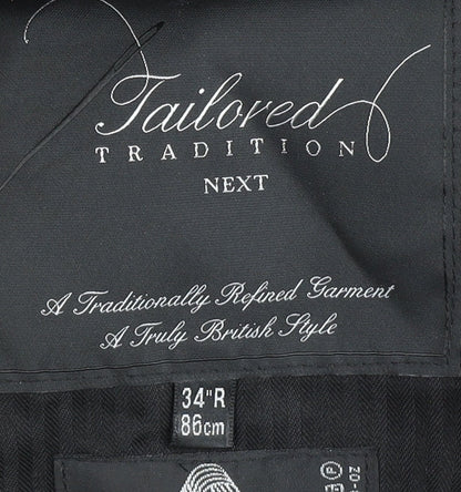 Next Men's Black Wool Trousers, 34, Formal Wear