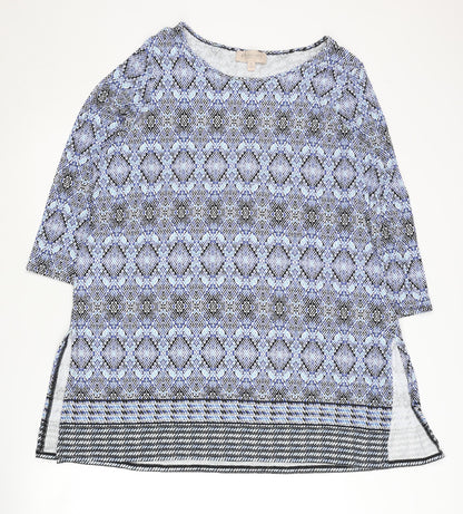 Philosophy Women's Blue 2XL Geometric Tunic Top