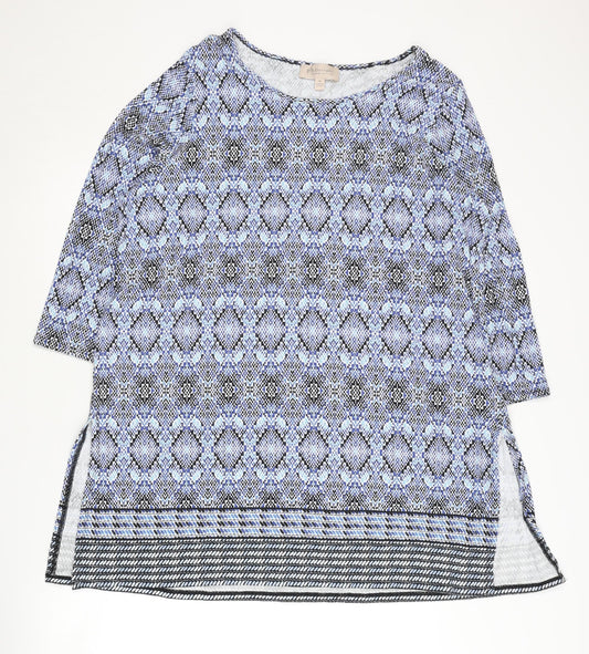 Philosophy Women's Blue 2XL Geometric Tunic Top