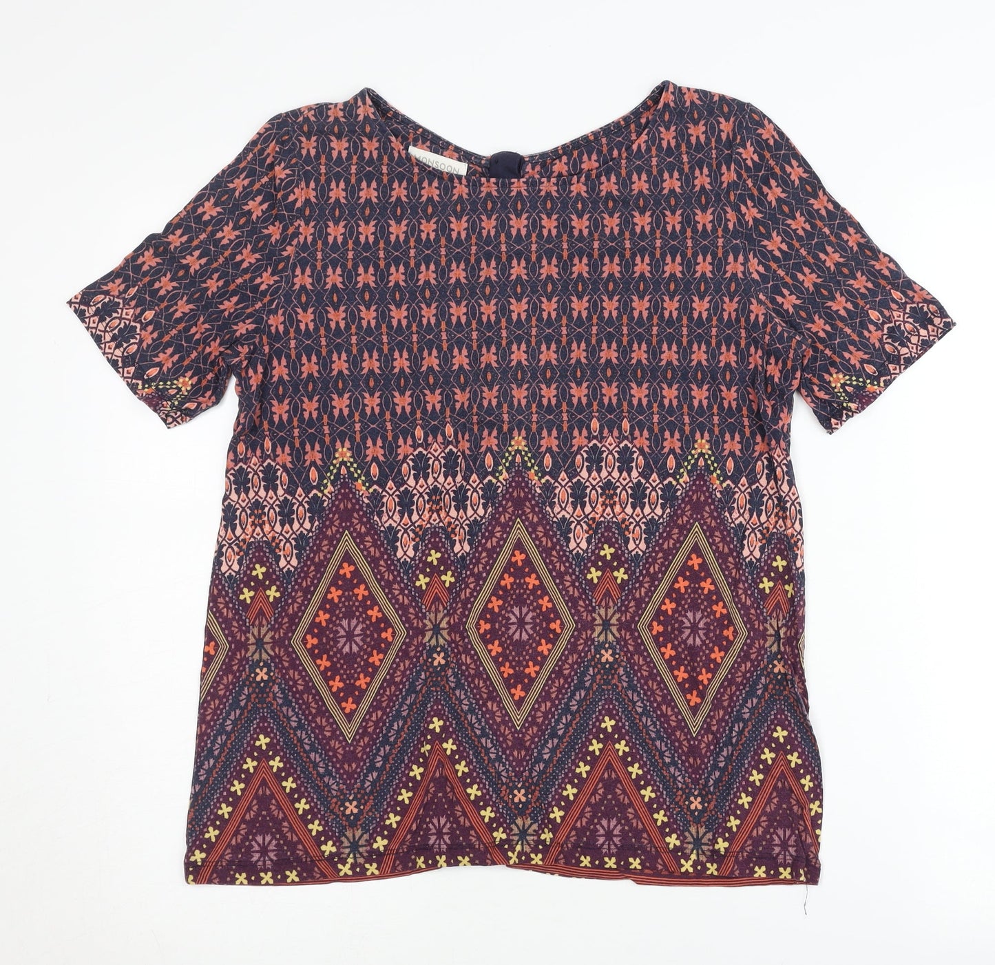 Womens UK Size 10 Monsoon Multicoloured Basic Blouse
