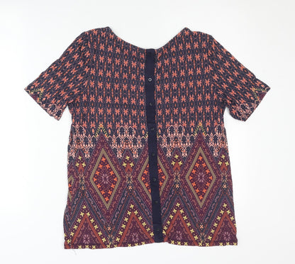 Womens UK Size 10 Monsoon Multicoloured Basic Blouse
