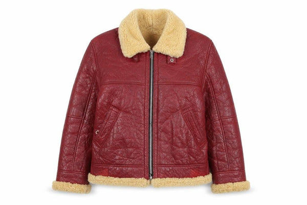 Walter Darrucci Women's Red Biker Jacket 2XS