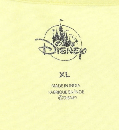 Unisex Adults UK Size XL Disney Yellow Basic T-Shirt