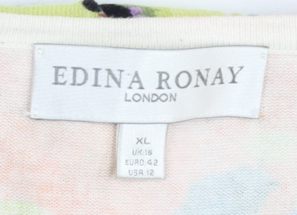 Edina Ronay Women's Multicoloured Cardigan - Size 16