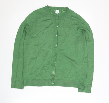 Womens UK Size 10 John Lewis & Partners Green Cardigan Jumper