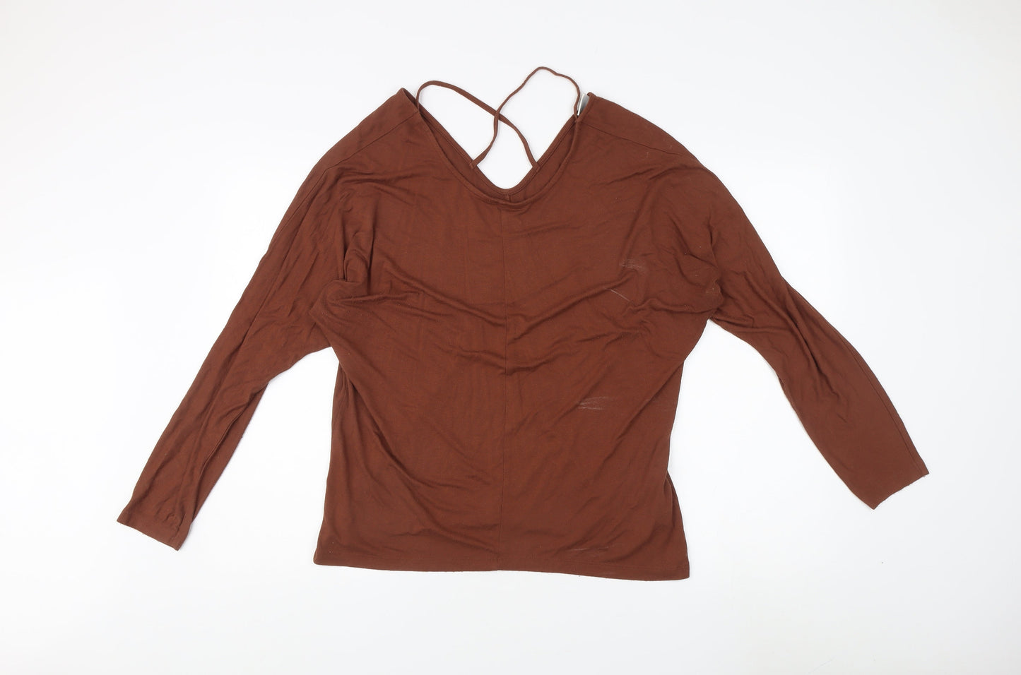 Womens UK Size XL Jacqueline de Yong Brown Basic Blouse
