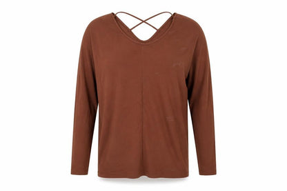 Womens UK Size XL Jacqueline de Yong Brown Basic Blouse