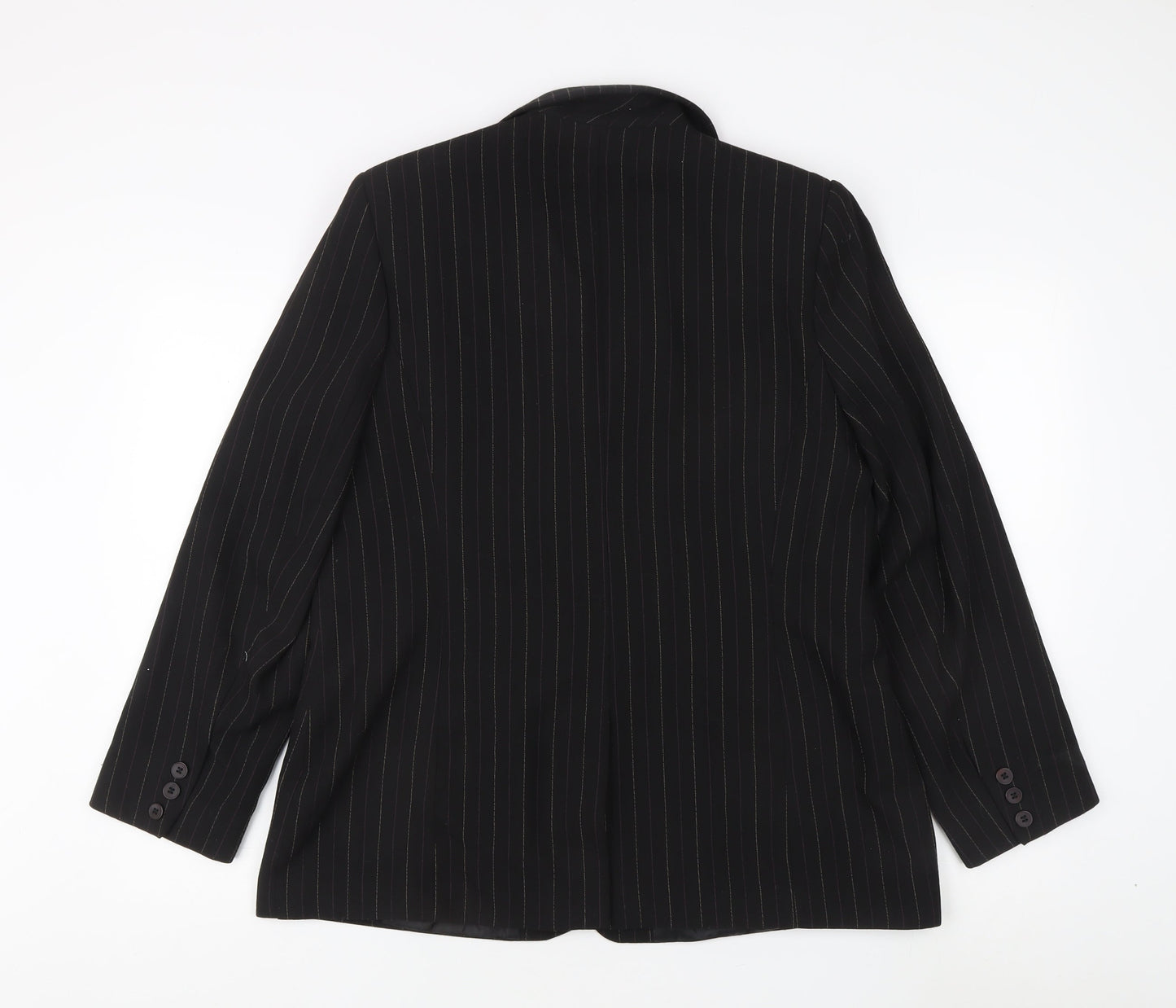 Klass Collection Women's Black Pinstripe Suit Jacket 18