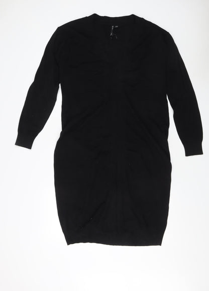 Capsule Women's Black V-Neck Jumper Size 16/18