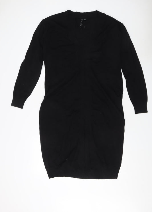 Capsule Women's Black V-Neck Jumper Size 16/18