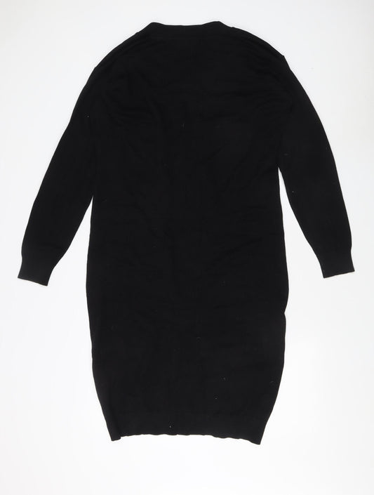 Capsule Women's Black V-Neck Jumper Size 16/18