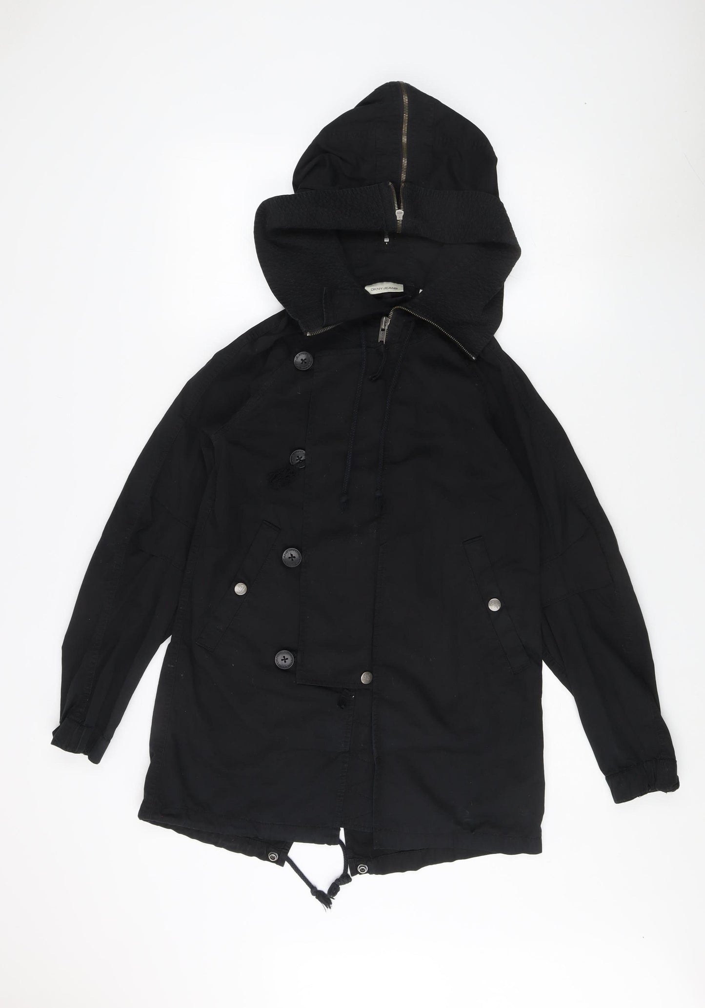 DKNY Women’s Black XS Parka Jacket with Hood