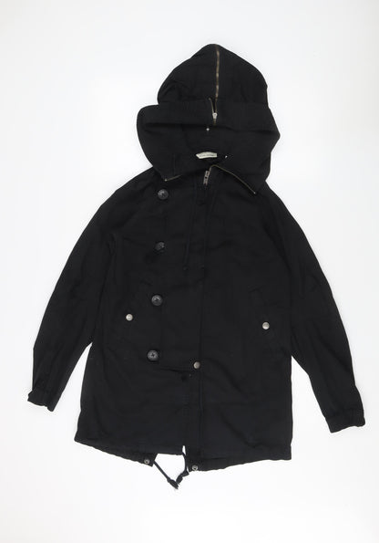 DKNY Women’s Black XS Parka Jacket with Hood