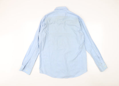 Mens UK Collar Size 39 Pierre Cardin Smart Blue  Dress Shirt
