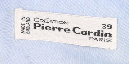 Mens UK Collar Size 39 Pierre Cardin Smart Blue  Dress Shirt