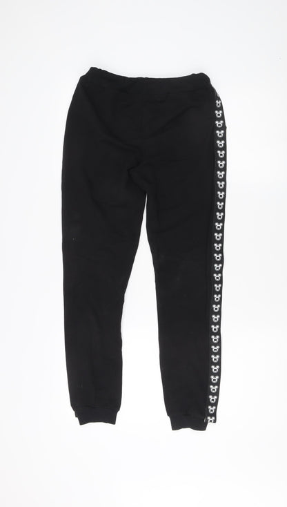 Mickey Mouse Unisex Kids Black Jogger Tracksuit with Side Stripe Size 152