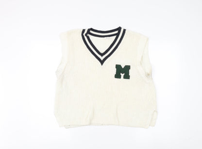 Womens UK Size L MNG Ivory Vest Jumper