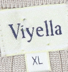 Womens UK Size XL Viyella Beige Basic T-Shirt