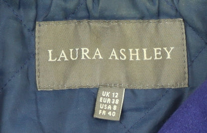 Laura Ashley Women's Blue Pea Coat Size 12 Wool Blend