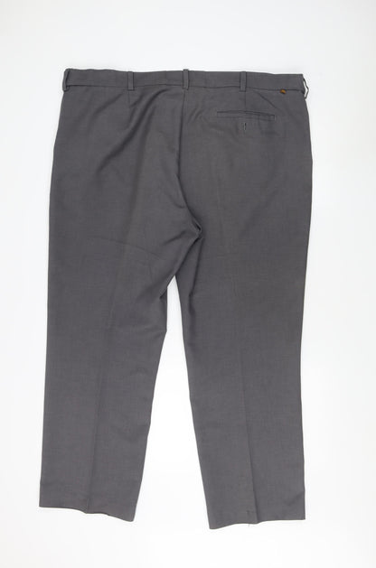 Farah Men's Grey Dress Pants, Size 44, Classic Fit