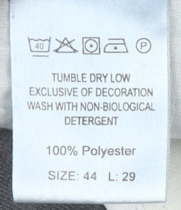 Farah Men's Grey Dress Pants, Size 44, Classic Fit