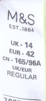 Marks and Spencer Women’s Yellow A-Line Floral Skirt, Size 14