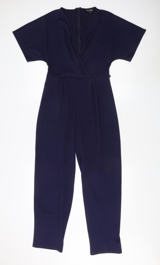Miss Selfridge Women's Blue Jumpsuit, UK 10, V-Neck Style