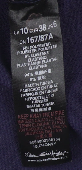 Miss Selfridge Women's Blue Jumpsuit, UK 10, V-Neck Style