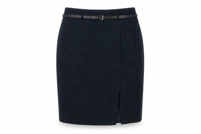 Marks and Spencer Blue Wool Blend Midi Skirt Size 12