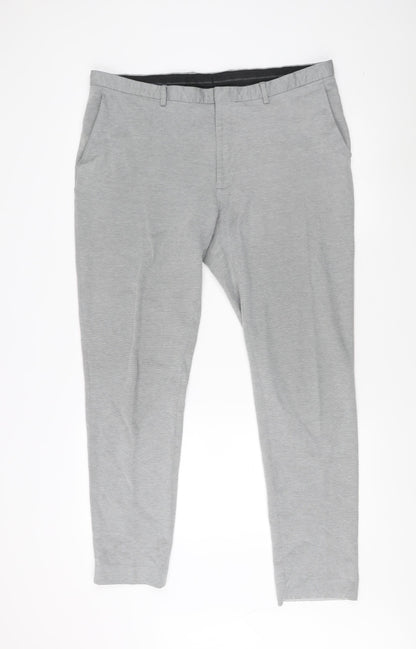 Burton Menswear Grey Tapered Trousers 38R
