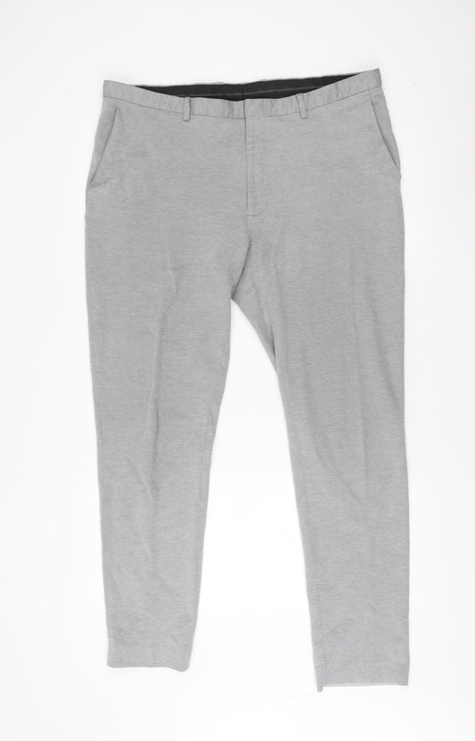 Burton Menswear Grey Tapered Trousers 38R