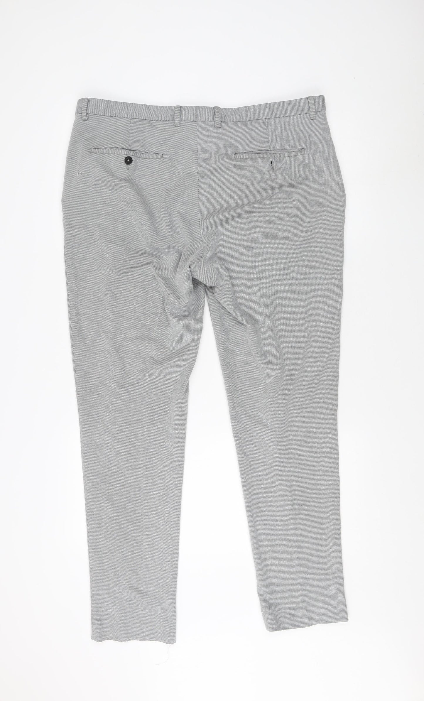 Burton Menswear Grey Tapered Trousers 38R