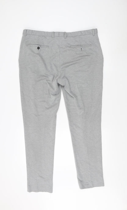 Burton Menswear Grey Tapered Trousers 38R