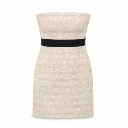 H&M Women's Beige Knee Length Sheath Dress Size 8