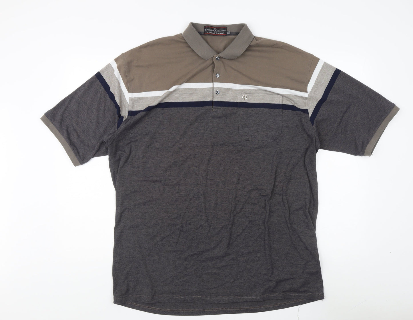 Charles Norton Men's Multicoloured Polo Shirt XXL