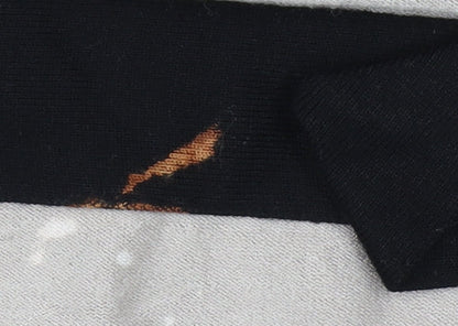 Jaeger Women's Black Beige Striped Pullover M