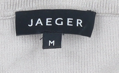 Jaeger Women's Black Beige Striped Pullover M