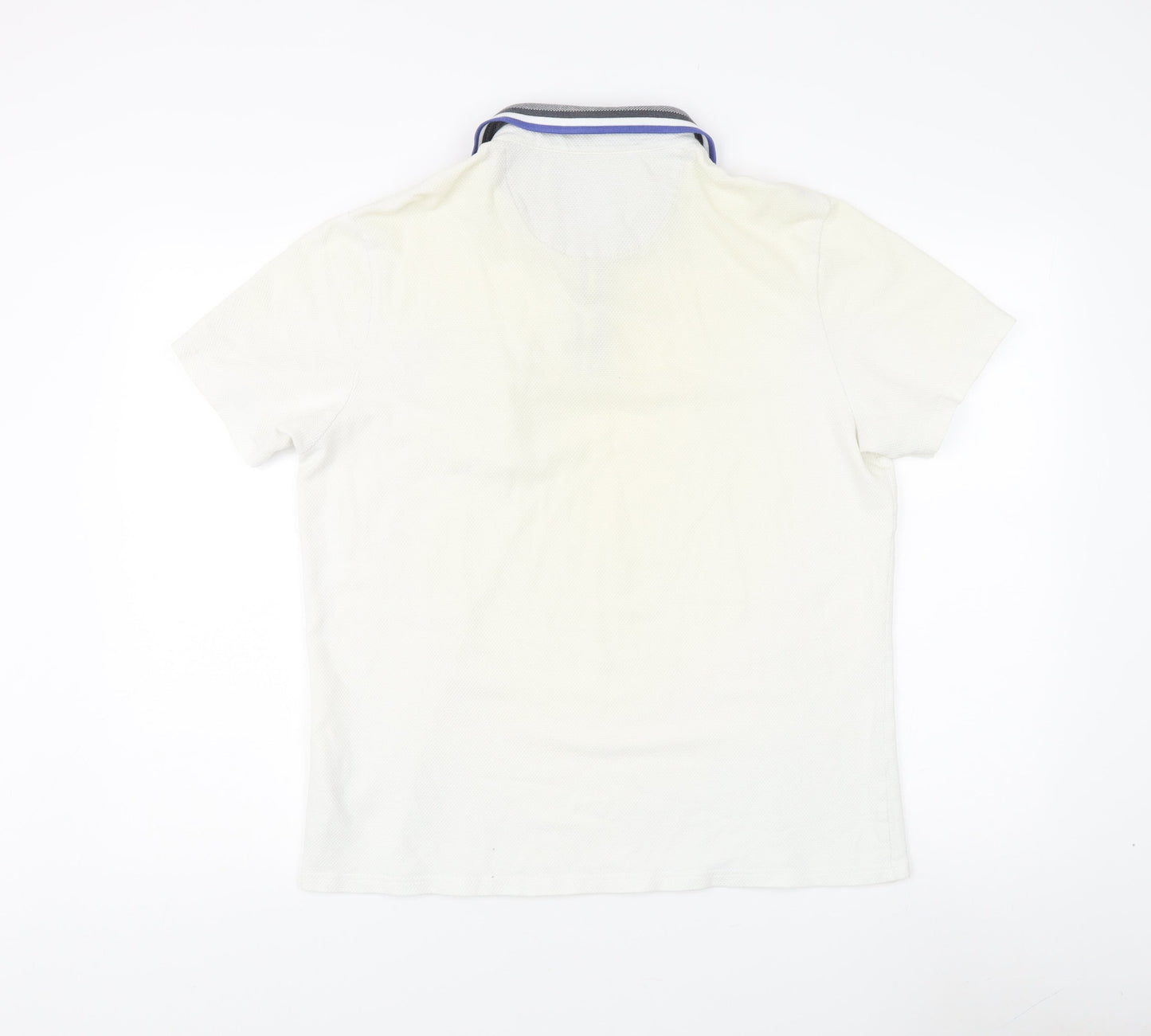 Burton Menswear White Polo - Men Large, Casual Fit