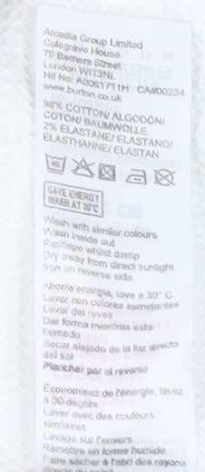 Burton Menswear White Polo - Men Large, Casual Fit