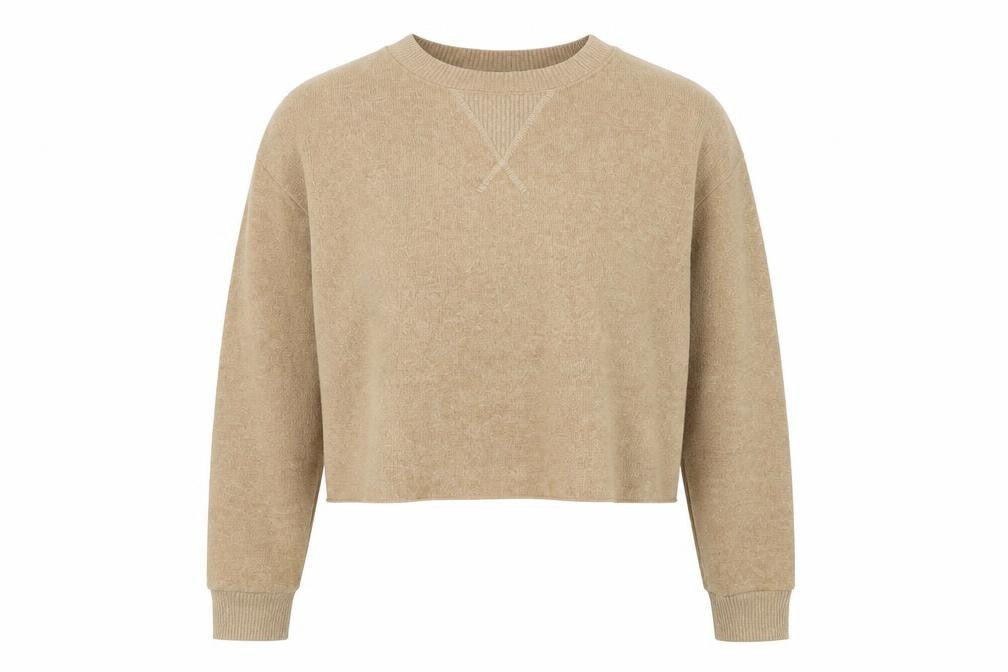Zara Women's Beige Pullover Sweatshirt, Knit, Size L