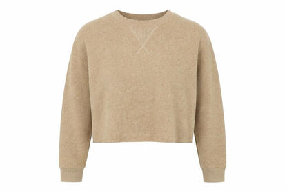 Zara Women's Beige Pullover Sweatshirt, Knit, Size L