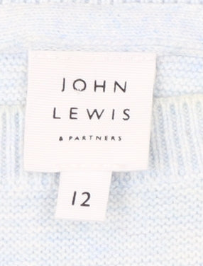 Womens UK Size 12 John Lewis & Partners Blue Pullover Jumper