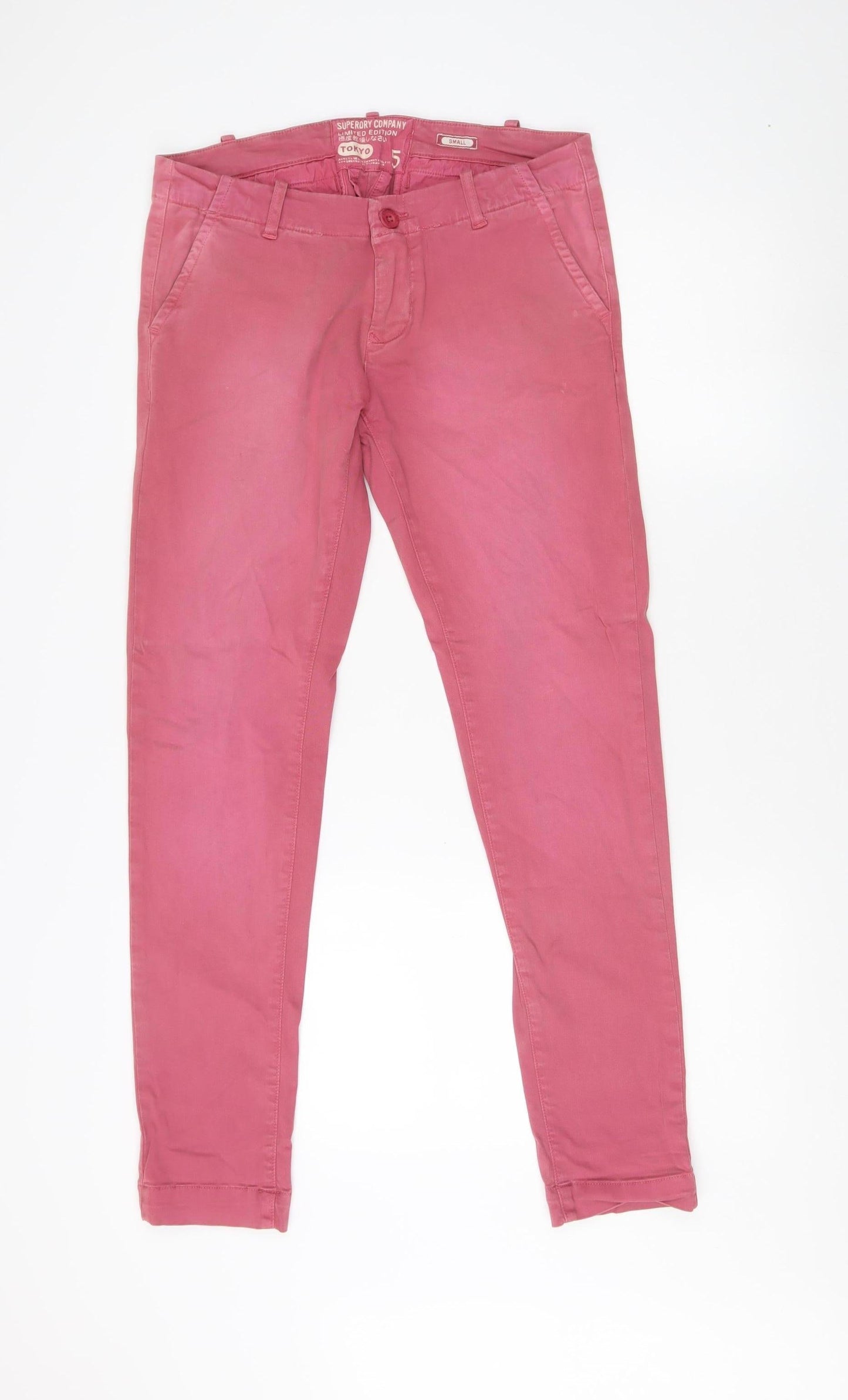 Womens UK Size S Superdry  Skinny Pink Jeans