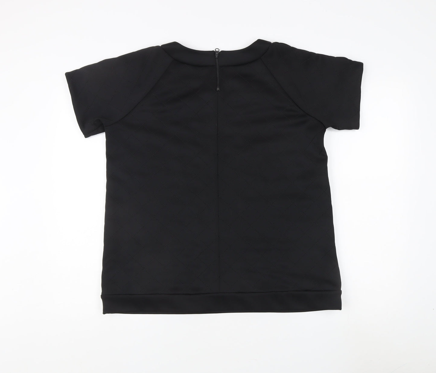 Womens UK Size L French Connection Black Basic T-Shirt